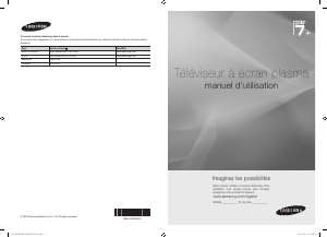 Mode d’emploi Samsung PS63C7000VR Téléviseur plasma