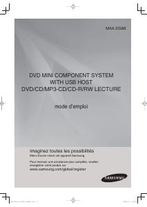 Mode d’emploi Samsung MAX-DG86 Stéréo
