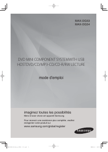 Mode d’emploi Samsung MAX-DG54 Stéréo