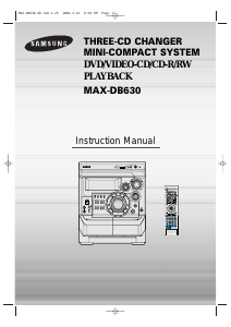Manual Samsung MAX-DB630 Stereo-set