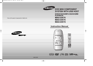 Manual Samsung MAX-DX75 Stereo-set