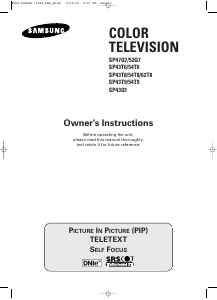 Handleiding Samsung SP-47Q7HE Televisie