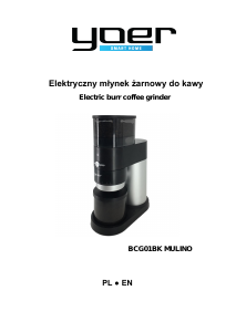 Instrukcja Yoer BCG01BK Młynek do kawy