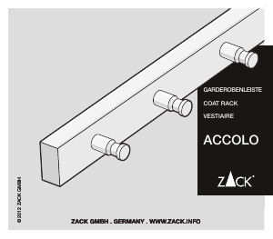 Manuál Zack Accolo Věšák na kabáty