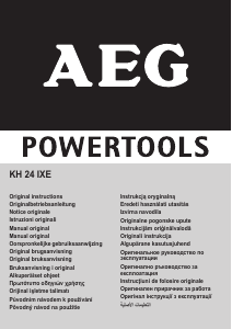 Manual de uso AEG KH 24 IXE Martillo perforador