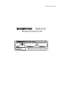 Bedienungsanleitung Taxitronic TX30-C-01 Taxameter