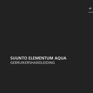 Handleiding Suunto Elementum Aqua Sporthorloge