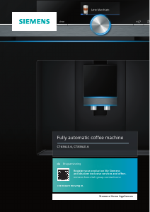 Brugsanvisning Siemens CT836LEB6 Espressomaskine