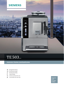 Bruksanvisning Siemens TE503201RW Espressomaskin