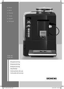 Bruksanvisning Siemens TE509201RW Espressomaskin