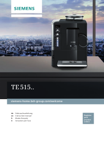 Manuale Siemens TE515201RW Macchina per espresso