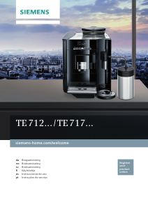 Bruksanvisning Siemens TE717209RW Espressomaskin