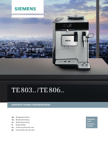 Bruksanvisning Siemens TE803209RW Espressomaskin