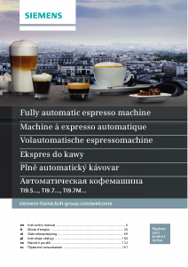 Handleiding Siemens TI915M89RW Espresso-apparaat