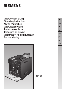 Manual Siemens TK52002 Espresso Machine