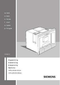 Bruksanvisning Siemens TK76K573 Espressomaskin