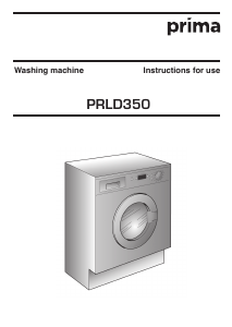 Handleiding Prima PRLD 350 Wasmachine