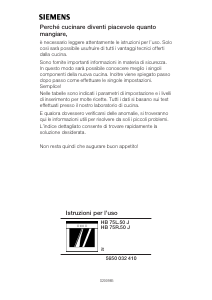 Használati útmutató Siemens HB75L550J Kemence
