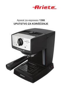 Priručnik Ariete 1366 Aparat za espresso