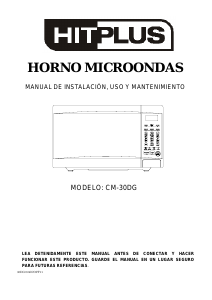 Manual de uso Hitplus CM-30DG Microondas