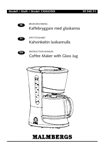 Manual Malmbergs CM6639M Coffee Machine