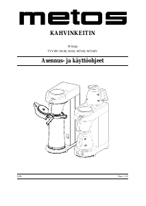 Käyttöohje Metos M100 Kahvikone
