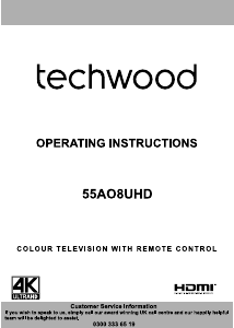 Handleiding Techwood 55AO8UHD LED televisie