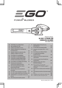 Manuale EGO LB5300E Soffiatore