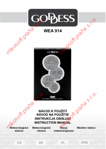 Manuál Goddess WEA 914 Meteostanice