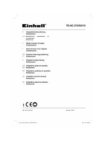 Руководство Einhell TE-AC 270/50/10 Компрессор