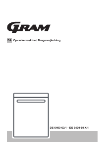 Brugsanvisning Gram DS 6400-60/1 Opvaskemaskine