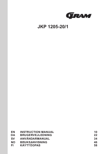 Handleiding Gram JKP 1205-20/1 Koel-vries combinatie