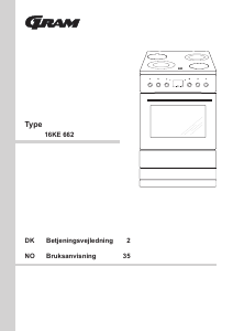 Brugsanvisning Gram 16KE 662 Komfur