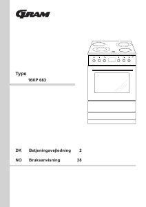 Brugsanvisning Gram 16KP 663 Komfur