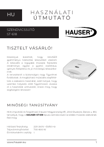 Használati útmutató Hauser ST-618 Kontaktgrill