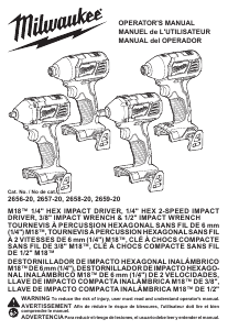 Manual de uso Milwaukee 2659-20 Llave de impacto