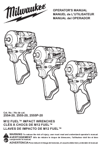 Manual Milwaukee 2555P-20 Impact Wrench