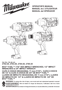 Manual de uso Milwaukee 2763-20 Llave de impacto