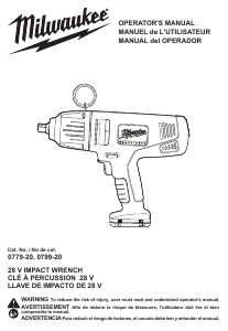 Mode d’emploi Milwaukee 0779-20 Visseuse à choc