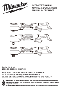 Handleiding Milwaukee 2565P-20 Slagmoersleutel