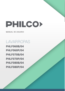 Manual de uso Philco PHLF080P/04 Lavadora