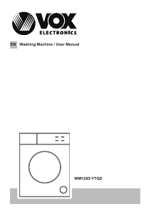 Manual Vox WM1285-YTQD Washing Machine