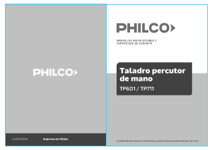 Manual de uso Philco TP601 Taladradora de percusión