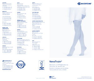 Brugsanvisning Bauerfeind VenoTrain Kompressionsstrømper