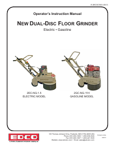 Handleiding EDCO 2EC-NG-1.5 Betonschuurmachine