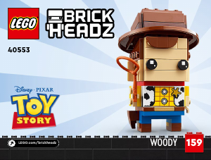 Käyttöohje Lego set 40553 Brickheadz Woody ja Tilli Talli