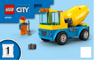 Manual Lego set 60325 City Cement mixer truck
