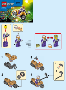 Manual Lego set 60309 City Mota de Acrobacias Selfie