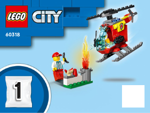 Rokasgrāmata Lego set 60318 City Ugunsdzēsēju helikopters