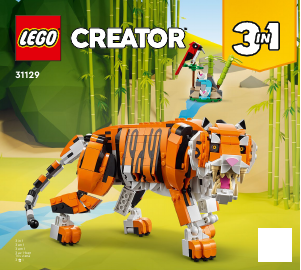Manual de uso Lego set 31129 Creator Tigre Majestuoso